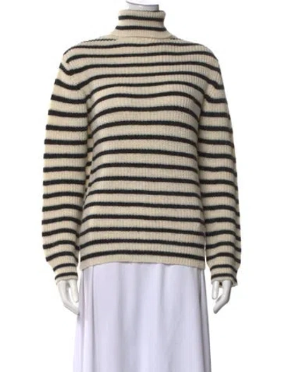 Pre-owned Iro Striped Turtleneck Sweater In Neutrals