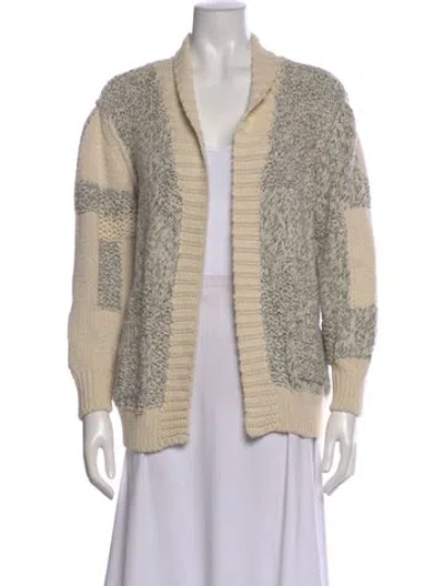 Pre-owned Iro Striped V-neck Sweater In Neutral