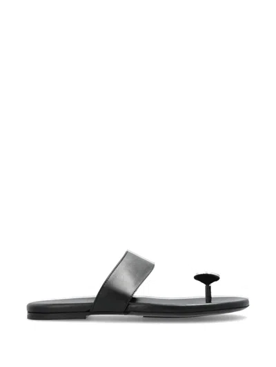 Iro Stud Embellished Leather Sandals In Black