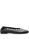Iro Studded Ballet Flats In Black