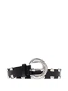 Iro Studded Circular-buckle Belt In Black