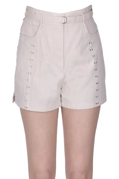 Iro Studded Shorts In Beige