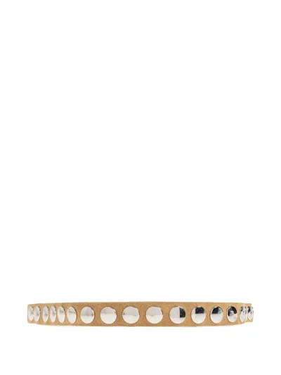 IRO STUD-EMBELLISHED SUEDE BELT