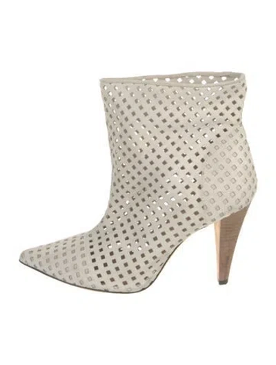 Pre-owned Iro Suede Animal Print Boots In Neutral