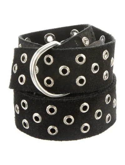 Pre-owned Iro Suede Belt In Black