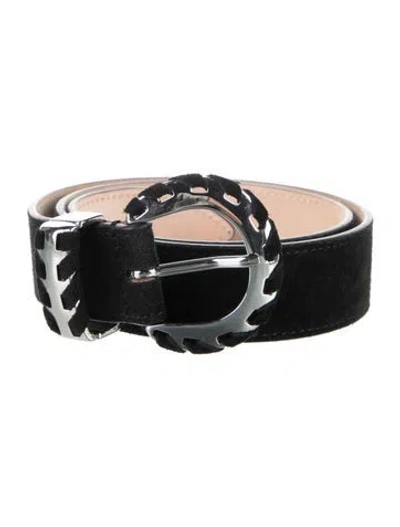 Pre-owned Iro Suede Belt In Black