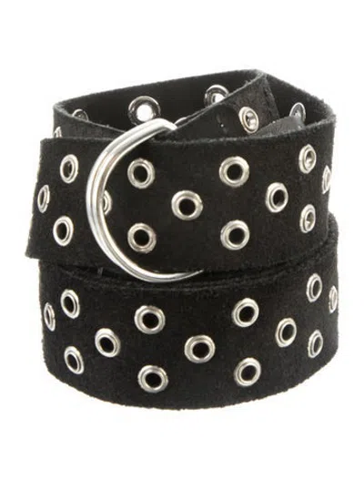 Pre-owned Iro Suede Belt In Black