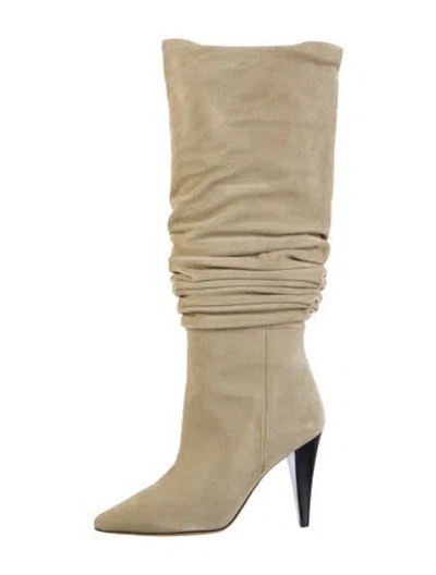 Pre-owned Iro Suede Boots In Green