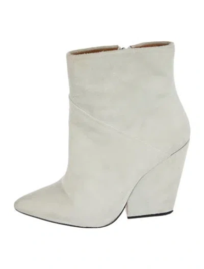 Pre-owned Iro Suede Boots In White
