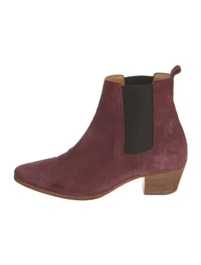 Pre-owned Iro Suede Chelsea Boots In Burgundy