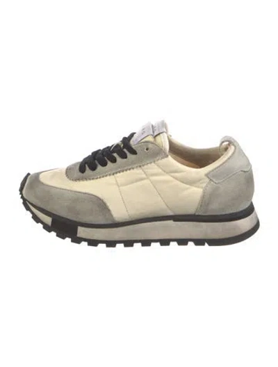 Pre-owned Iro Suede Colorblock Pattern Sneakers In Gray