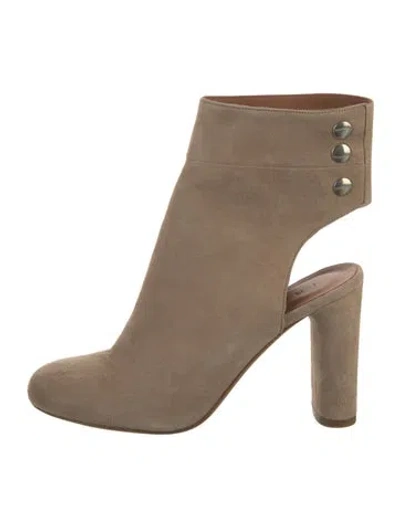 Pre-owned Iro Suede Cutout Accent Slingback Pumps In Neutral