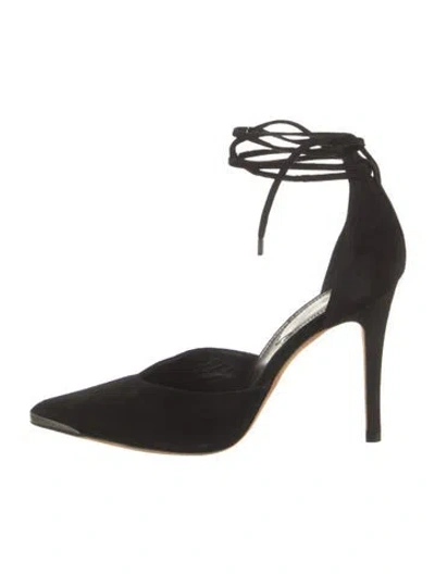 Pre-owned Iro Suede D'orsay Pumps In Black
