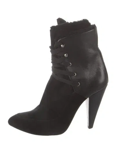 Pre-owned Iro Suede Lace-up Boots In Black