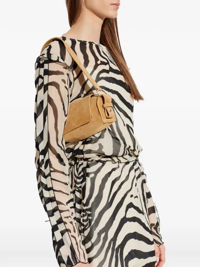 Iro Suede Logo-print Shoulder Bag In Black