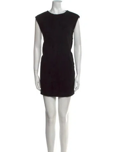 Pre-owned Iro Suede Mini Dress In Black
