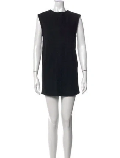 Pre-owned Iro Suede Mini Dress In Black