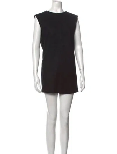 Pre-owned Iro Suede Mini Dress In Black