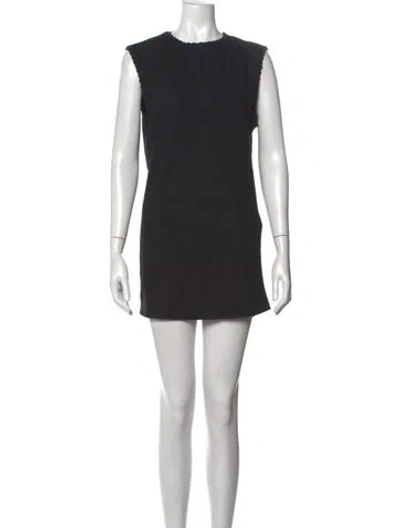 Pre-owned Iro Suede Mini Dress In Black