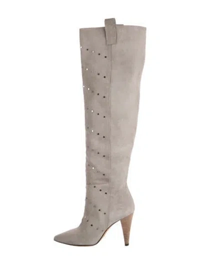Pre-owned Iro Suede Patterned Boots In Neutral