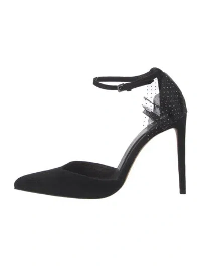 Pre-owned Iro Suede Polka Dot Print Pumps In Black