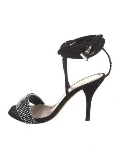 Pre-owned Iro Suede Sandals In Black