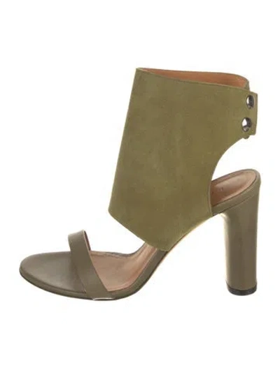 Pre-owned Iro Suede Sandals In Green