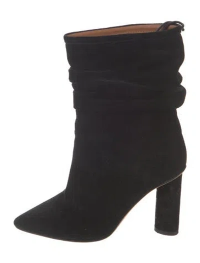 Pre-owned Iro Suede Slouch Boots In Black