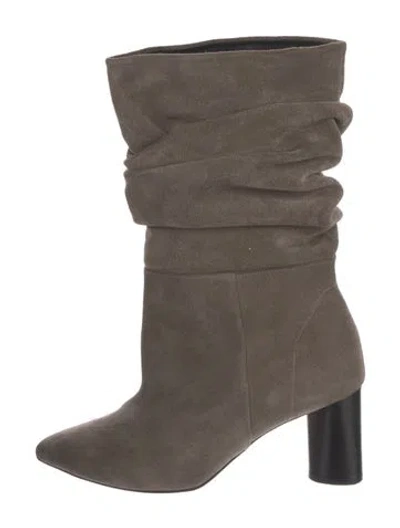 Pre-owned Iro Suede Slouch Boots In Gray