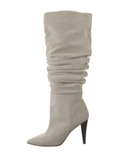Pre-owned Iro Suede Slouch Boots In Neutral