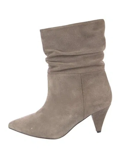 Pre-owned Iro Suede Slouch Boots In Neutrals