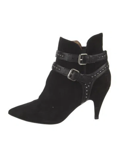 Pre-owned Iro Suede Studded Accents Boots In Black