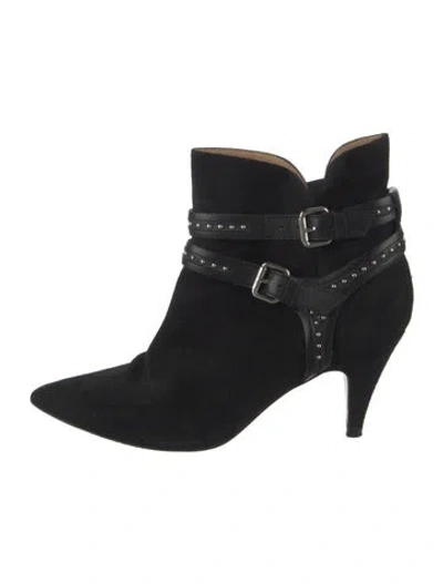 Pre-owned Iro Suede Studded Accents Boots In Black