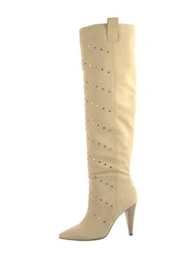 Pre-owned Iro Suede Studded Accents Boots In Neutral