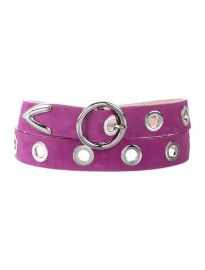 Pre-owned Iro Suede Waist Belt In Purple