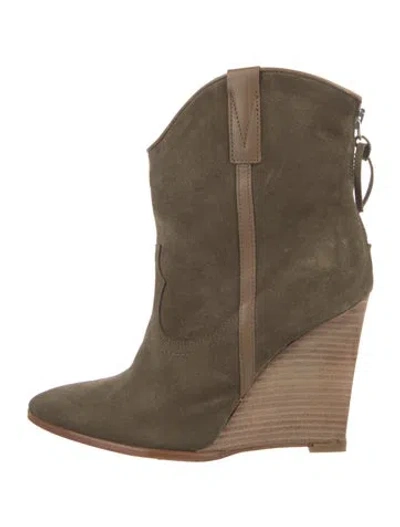 Pre-owned Iro Suede Western Boots In Brown