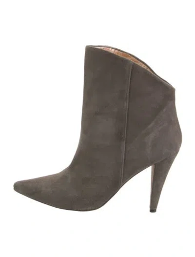 Pre-owned Iro Suede Western Boots In Gray