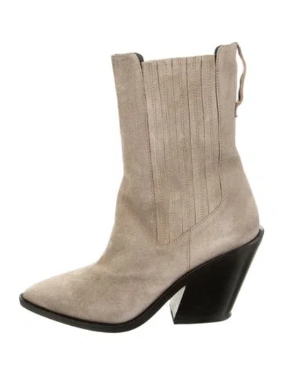 Pre-owned Iro Suede Western Boots In Neutrals