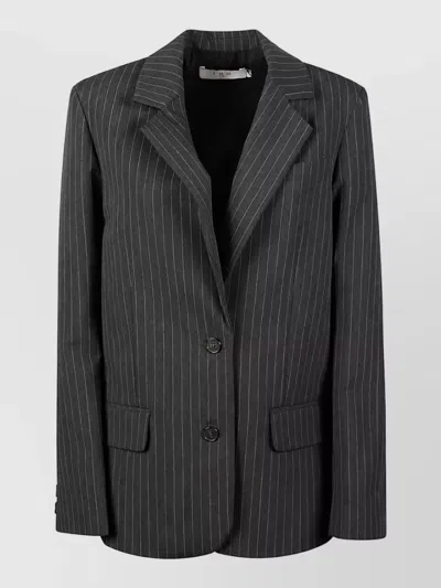 Iro Kamea Pinstripe-pattern Blazer In Gray