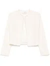 Iro Fringed Edge Short Jacket In Beige