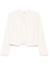 Iro Fringed Edge Short Jacket In Beige