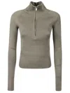 Iro Zip Ribbed Sweater In Gray
