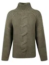 Iro Rhona Cable-knit Sweater In Green