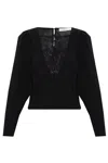 Iro Lace-panelled Blouse In Black