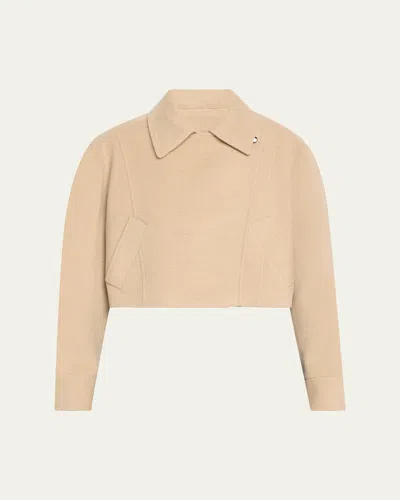 Iro Syana Cropped Jacket In Light Camel