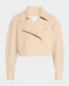Iro Syana Cropped Jacket In Light Camel
