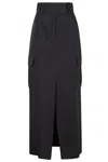 Iro Belt-loop Skirt In Black