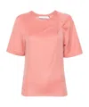 Iro Cotton Blend T-shirt Pleat Detailing In Pink