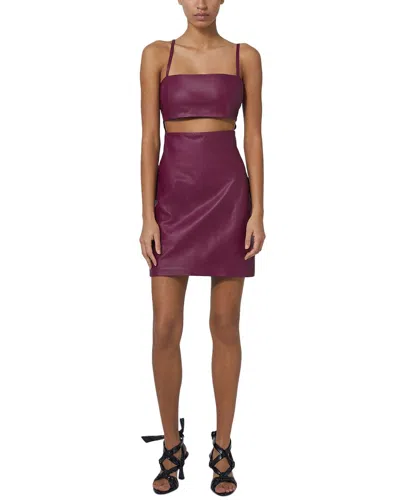 Iro Tabata Leather Mini Dress In Purple