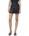 Iro Tanam Leather Mini Skirt In Grey